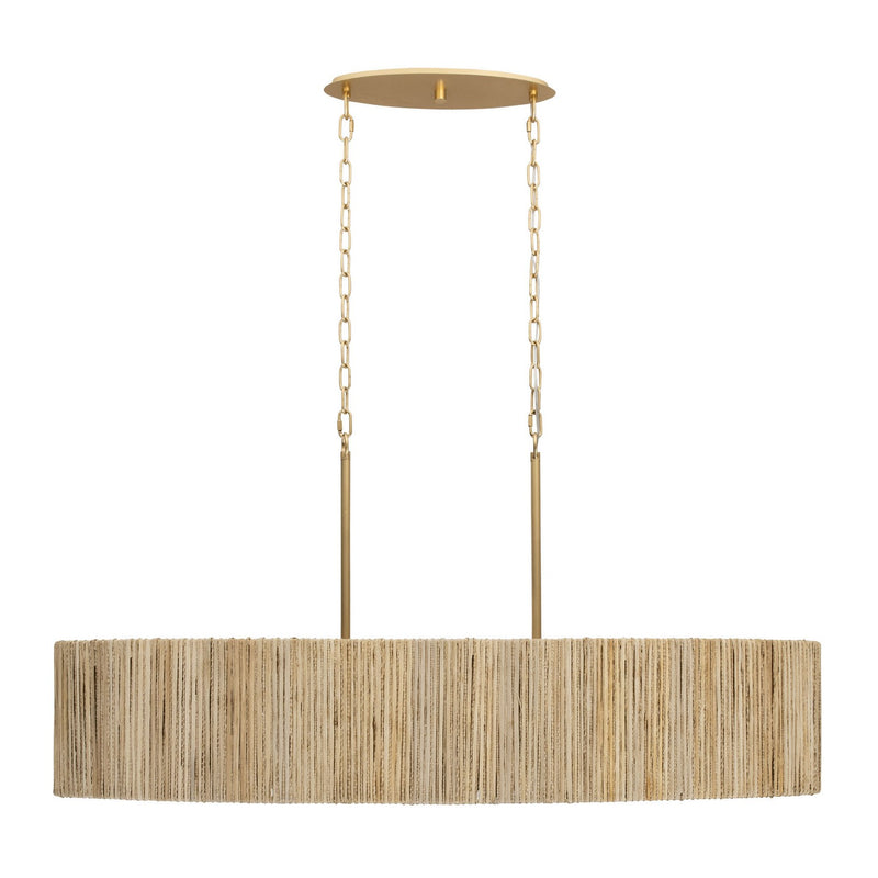 Six Light Linear Pendant<br /><span style="color:#4AB0CE;">Entrega: 3-4 semanas en USA</span><br /><span style="color:#4AB0CE;font-size:60%;">PREGUNTE POR ENTREGA EN PANAMA</span><br />Collection: Jacob's Ladder<br />Finish: French Gold