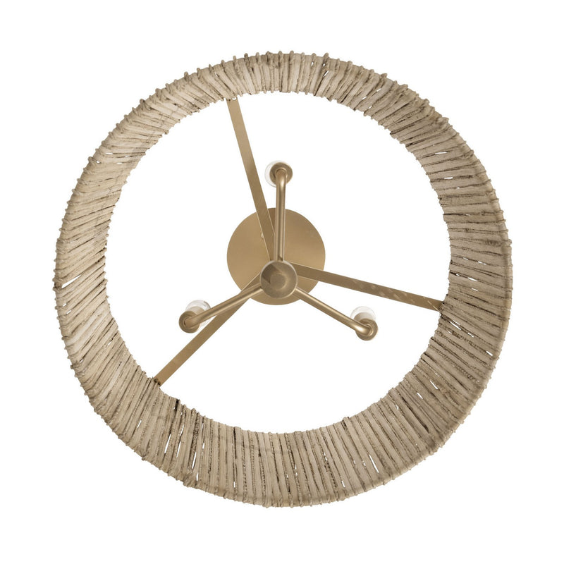 Three Light Semi-Flush Mount<br /><span style="color:#4AB0CE;">Entrega: 4-5 semanas en USA</span><br /><span style="color:#4AB0CE;font-size:60%;">PREGUNTE POR ENTREGA EN PANAMA</span><br />Collection: Jacob's Ladder<br />Finish: French Gold