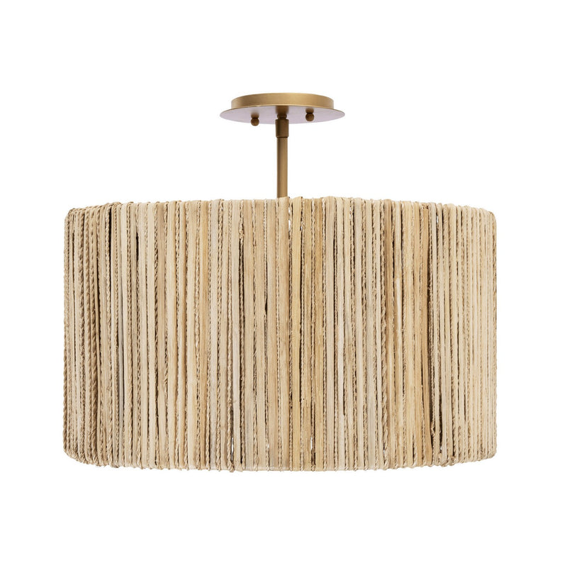 Three Light Semi-Flush Mount<br /><span style="color:#4AB0CE;">Entrega: 4-5 semanas en USA</span><br /><span style="color:#4AB0CE;font-size:60%;">PREGUNTE POR ENTREGA EN PANAMA</span><br />Collection: Jacob's Ladder<br />Finish: French Gold