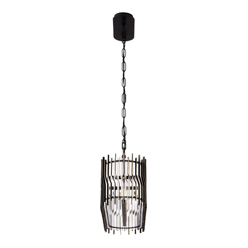 Five Light Linear Pendant<br /><span style="color:#4AB0CE;">Entrega: 4-10 dias en USA</span><br /><span style="color:#4AB0CE;font-size:60%;">PREGUNTE POR ENTREGA EN PANAMA</span><br />Collection: Park Row<br />Finish: Matte Black/French Gold