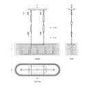 Varaluz - 393N05MBFG - Five Light Linear Pendant - Park Row - Matte Black/French Gold