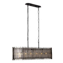 Six Light Linear Pendant<br /><span style="color:#4AB0CE;">Entrega: 4-10 dias en USA</span><br /><span style="color:#4AB0CE;font-size:60%;">PREGUNTE POR ENTREGA EN PANAMA</span><br />Collection: Park Row<br />Finish: Matte Black/French Gold