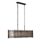 Six Light Linear Pendant<br /><span style="color:#4AB0CE;">Entrega: 5-6 semanas en USA</span><br /><span style="color:#4AB0CE;font-size:60%;">PREGUNTE POR ENTREGA EN PANAMA</span><br />Collection: Park Row<br />Finish: Matte Black/French Gold