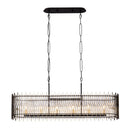 Six Light Linear Pendant<br /><span style="color:#4AB0CE;">Entrega: 5-6 semanas en USA</span><br /><span style="color:#4AB0CE;font-size:60%;">PREGUNTE POR ENTREGA EN PANAMA</span><br />Collection: Park Row<br />Finish: Matte Black/French Gold