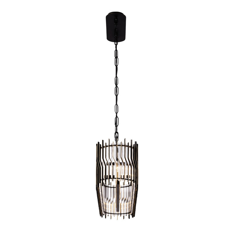 Six Light Linear Pendant<br /><span style="color:#4AB0CE;">Entrega: 4-10 dias en USA</span><br /><span style="color:#4AB0CE;font-size:60%;">PREGUNTE POR ENTREGA EN PANAMA</span><br />Collection: Park Row<br />Finish: Matte Black/French Gold