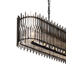 Six Light Linear Pendant<br /><span style="color:#4AB0CE;">Entrega: 5-6 semanas en USA</span><br /><span style="color:#4AB0CE;font-size:60%;">PREGUNTE POR ENTREGA EN PANAMA</span><br />Collection: Park Row<br />Finish: Matte Black/French Gold