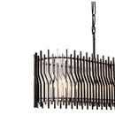 Six Light Linear Pendant<br /><span style="color:#4AB0CE;">Entrega: 5-6 semanas en USA</span><br /><span style="color:#4AB0CE;font-size:60%;">PREGUNTE POR ENTREGA EN PANAMA</span><br />Collection: Park Row<br />Finish: Matte Black/French Gold