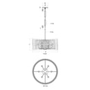 Varaluz - 393P06MBFG - Six Light Pendant - Park Row - Matte Black/French Gold