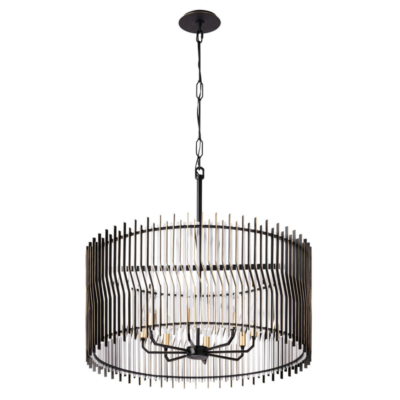 Eight Light Pendant<br /><span style="color:#4AB0CE;">Entrega: 4-10 dias en USA</span><br /><span style="color:#4AB0CE;font-size:60%;">PREGUNTE POR ENTREGA EN PANAMA</span><br />Collection: Park Row<br />Finish: Matte Black/French Gold