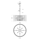 Varaluz - 393P08MBFG - Eight Light Pendant - Park Row - Matte Black/French Gold