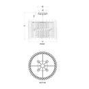 Varaluz - 393S04MBFG - Four Light Semi-Flush Mount - Park Row - Matte Black/French Gold