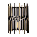One Light Wall Sconce<br /><span style="color:#4AB0CE;">Entrega: 4-10 dias en USA</span><br /><span style="color:#4AB0CE;font-size:60%;">PREGUNTE POR ENTREGA EN PANAMA</span><br />Collection: Park Row<br />Finish: Matte Black/French Gold