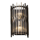 Two Light Wall Sconce<br /><span style="color:#4AB0CE;">Entrega: 4-10 dias en USA</span><br /><span style="color:#4AB0CE;font-size:60%;">PREGUNTE POR ENTREGA EN PANAMA</span><br />Collection: Park Row<br />Finish: Matte Black/French Gold