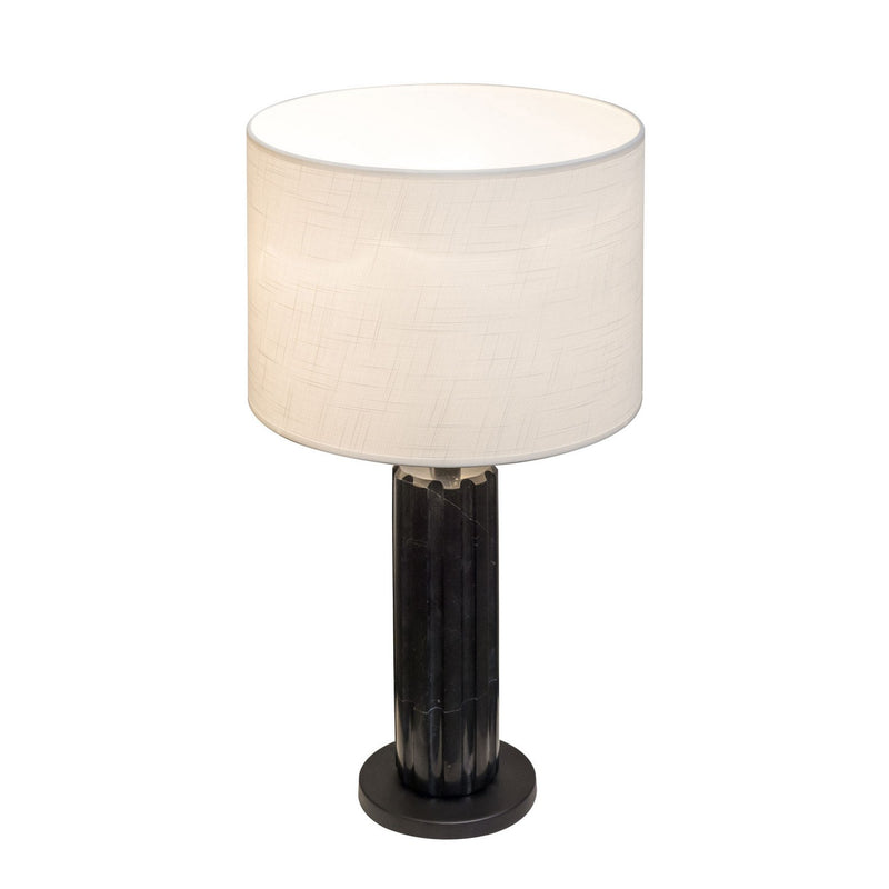 One Light Table Lamp<br /><span style="color:#4AB0CE;">Entrega: 4-10 dias en USA</span><br /><span style="color:#4AB0CE;font-size:60%;">PREGUNTE POR ENTREGA EN PANAMA</span><br />Collection: Sentu<br />Finish: Matte Black/Black Marble