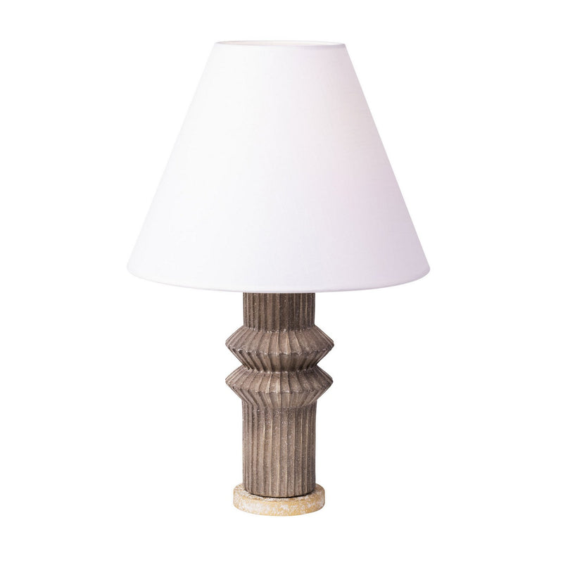 One Light Table Lamp<br /><span style="color:#4AB0CE;">Entrega: 4-10 dias en USA</span><br /><span style="color:#4AB0CE;font-size:60%;">PREGUNTE POR ENTREGA EN PANAMA</span><br />Collection: Primea<br />Finish: Apothecary Gold/Glazed Taupe