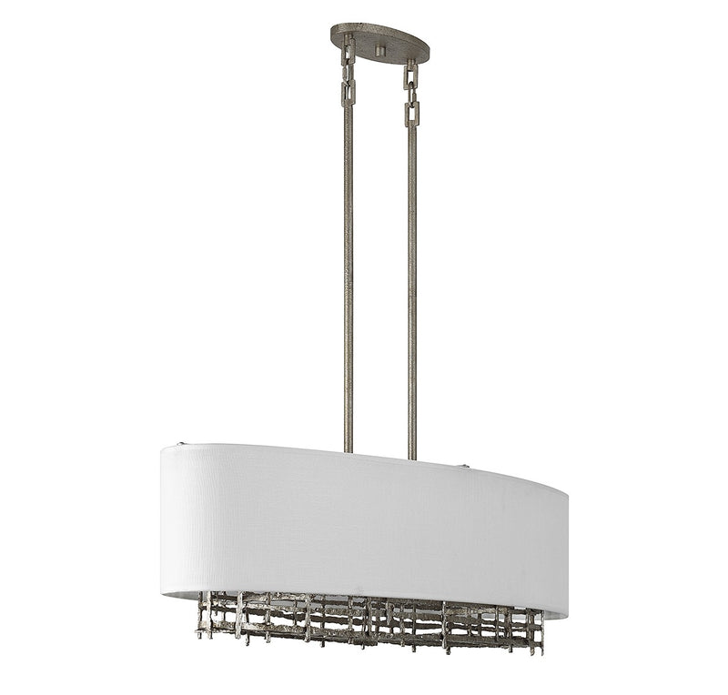 Four Light Linear Chandelier<br /><span style="color:#4AB0CE;">Entrega: 4-10 dias en USA</span><br /><span style="color:#4AB0CE;font-size:60%;">PREGUNTE POR ENTREGA EN PANAMA</span><br />Collection: Cameo<br />Finish: Campagne Luxe