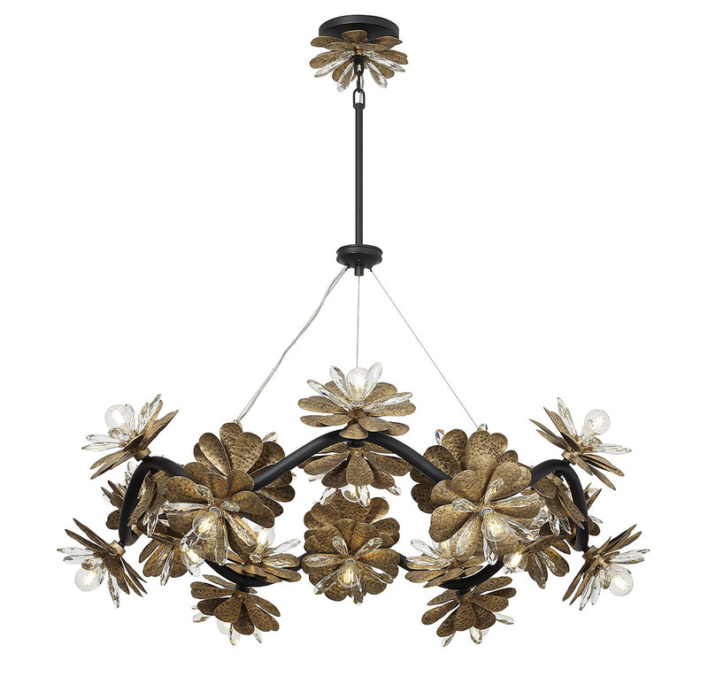 24 Light Chandelier<br /><span style="color:#4AB0CE;">Entrega: 1-2 semanas en USA</span><br /><span style="color:#4AB0CE;font-size:60%;">PREGUNTE POR ENTREGA EN PANAMA</span><br />Collection: Giselle<br />Finish: Delphine