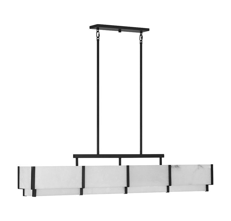 Eight Light Linear Chandelier<br /><span style="color: