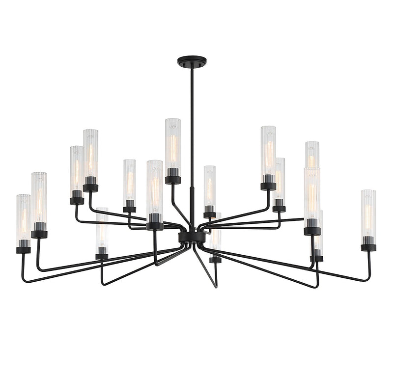 Savoy House - 1-8862-16-89 - 16 Light Chandelier - Baker - Matte Black