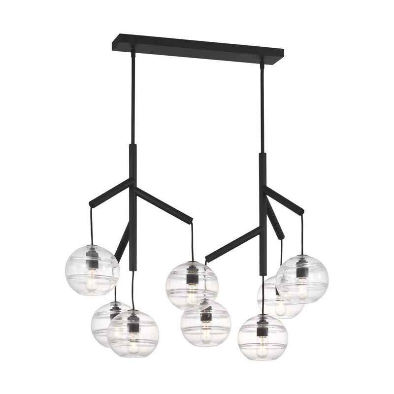 Eight Light Chandelier<br /><span style="color:#4AB0CE;">Entrega: 4-10 dias en USA</span><br /><span style="color:#4AB0CE;font-size:60%;">PREGUNTE POR ENTREGA EN PANAMA</span><br />Collection: Sedona<br />Finish: Nightshade Black