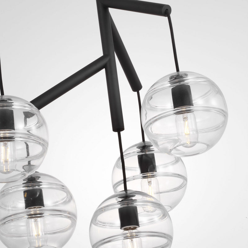 Eight Light Chandelier<br /><span style="color:#4AB0CE;">Entrega: 4-10 dias en USA</span><br /><span style="color:#4AB0CE;font-size:60%;">PREGUNTE POR ENTREGA EN PANAMA</span><br />Collection: Sedona<br />Finish: Nightshade Black