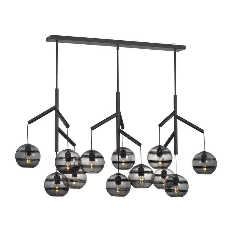 12 Light Chandelier<br /><span style="color:#4AB0CE;">Entrega: 4-10 dias en USA</span><br /><span style="color:#4AB0CE;font-size:60%;">PREGUNTE POR ENTREGA EN PANAMA</span><br />Collection: Sedona<br />Finish: Nightshade Black