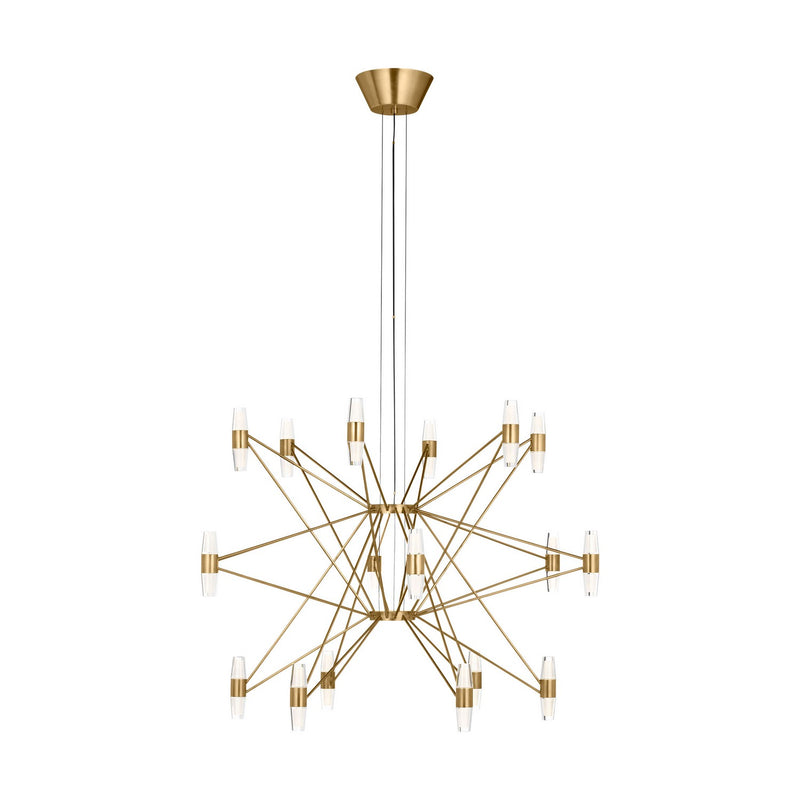 LED Chandelier<br /><span style="color:#4AB0CE;">Entrega: 4-10 dias en USA</span><br /><span style="color:#4AB0CE;font-size:60%;">PREGUNTE POR ENTREGA EN PANAMA</span><br />Collection: Lassell<br />Finish: Natural Brass