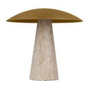 LED Table Lamp<br /><span style="color:#4AB0CE;">Entrega: 4-10 dias en USA</span><br /><span style="color:#4AB0CE;font-size:60%;">PREGUNTE POR ENTREGA EN PANAMA</span><br />Collection: Aegis<br />Finish: Natural Brass/Natural Travertine