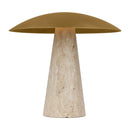 LED Table Lamp<br /><span style="color:#4AB0CE;">Entrega: 7-8 semanas en USA</span><br /><span style="color:#4AB0CE;font-size:60%;">PREGUNTE POR ENTREGA EN PANAMA</span><br />Collection: Aegis<br />Finish: Natural Brass/Natural Travertine