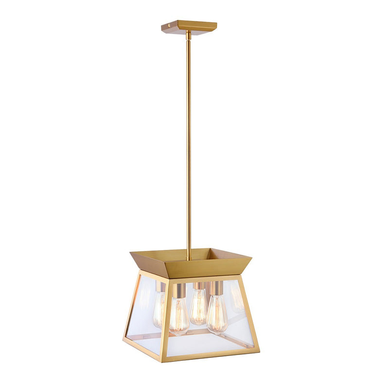 Four Light Chandelier<br /><span style="color:#4AB0CE;">Entrega: 4-10 dias en USA</span><br /><span style="color:#4AB0CE;font-size:60%;">PREGUNTE POR ENTREGA EN PANAMA</span><br />Collection: Lucian<br />Finish: Brushed Brass