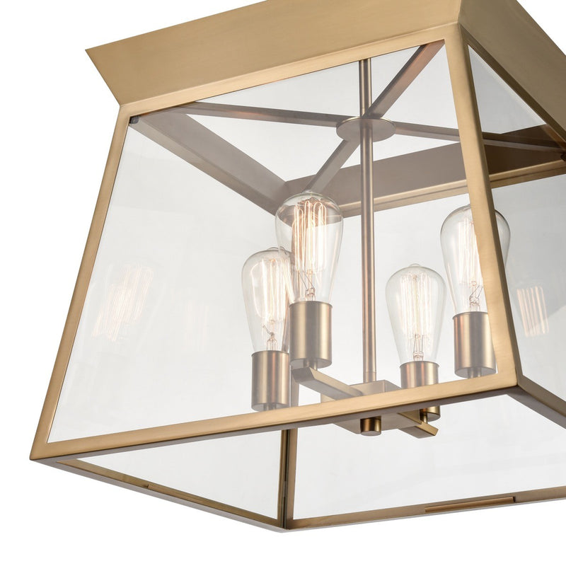 Four Light Chandelier<br /><span style="color:#4AB0CE;">Entrega: 4-10 dias en USA</span><br /><span style="color:#4AB0CE;font-size:60%;">PREGUNTE POR ENTREGA EN PANAMA</span><br />Collection: Lucian<br />Finish: Brushed Brass