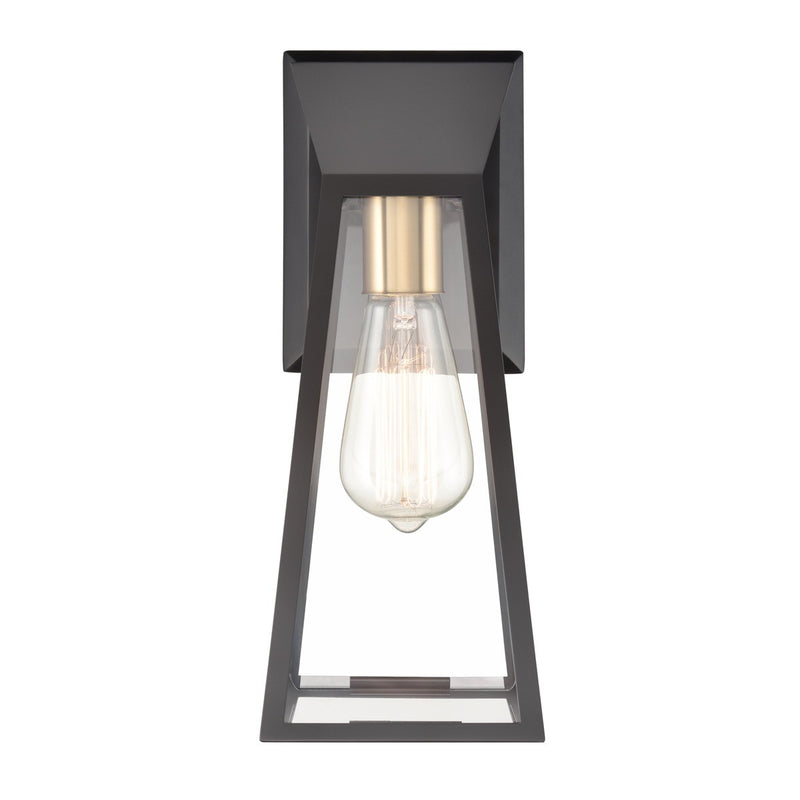 One Light Wall Sconce<br /><span style="color:#4AB0CE;">Entrega: 4-10 dias en USA</span><br /><span style="color:#4AB0CE;font-size:60%;">PREGUNTE POR ENTREGA EN PANAMA</span><br />Collection: Lucian<br />Finish: Black and Brushed Brass