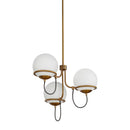 Three Light Chandelier<br /><span style="color:#4AB0CE;">Entrega: 4-10 dias en USA</span><br /><span style="color:#4AB0CE;font-size:60%;">PREGUNTE POR ENTREGA EN PANAMA</span><br />Collection: Alba<br />Finish: Aged Gold/Opal Glass