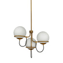 Three Light Chandelier<br /><span style="color:#4AB0CE;">Entrega: 4-10 dias en USA</span><br /><span style="color:#4AB0CE;font-size:60%;">PREGUNTE POR ENTREGA EN PANAMA</span><br />Collection: Alba<br />Finish: Aged Gold/Opal Glass