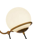 Alora - CH458323AGOP - Three Light Chandelier - Alba - Aged Gold/Opal Glass