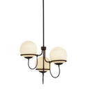 Three Light Chandelier<br /><span style="color:#4AB0CE;">Entrega: 4-10 dias en USA</span><br /><span style="color:#4AB0CE;font-size:60%;">PREGUNTE POR ENTREGA EN PANAMA</span><br />Collection: Alba<br />Finish: Matte Black/Opal Glass