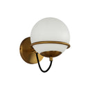 One Light Wall Vanity<br /><span style="color:#4AB0CE;">Entrega: 4-10 dias en USA</span><br /><span style="color:#4AB0CE;font-size:60%;">PREGUNTE POR ENTREGA EN PANAMA</span><br />Collection: Alba<br />Finish: Aged Gold/Opal Glass