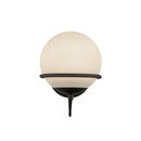 One Light Wall Vanity<br /><span style="color:#4AB0CE;">Entrega: 4-10 dias en USA</span><br /><span style="color:#4AB0CE;font-size:60%;">PREGUNTE POR ENTREGA EN PANAMA</span><br />Collection: Alba<br />Finish: Matte Black/Opal Glass