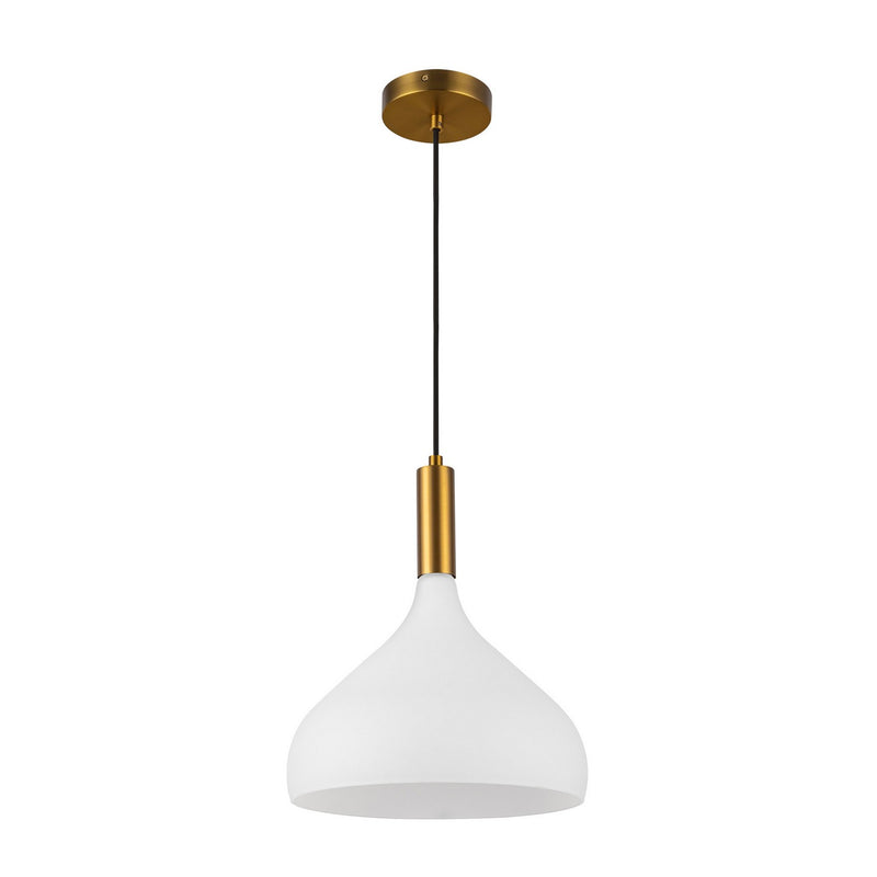 One Light Pendant<br /><span style="color:#4AB0CE;">Entrega: 4-10 dias en USA</span><br /><span style="color:#4AB0CE;font-size:60%;">PREGUNTE POR ENTREGA EN PANAMA</span><br />Collection: Belleview<br />Finish: Aged Gold/Opal Glass
