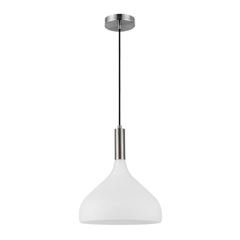 One Light Pendant<br /><span style="color:#4AB0CE;">Entrega: 4-10 dias en USA</span><br /><span style="color:#4AB0CE;font-size:60%;">PREGUNTE POR ENTREGA EN PANAMA</span><br />Collection: Belleview<br />Finish: Brushed Nickel/Opal Glass