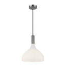 One Light Pendant<br /><span style="color:#4AB0CE;">Entrega: 4-10 dias en USA</span><br /><span style="color:#4AB0CE;font-size:60%;">PREGUNTE POR ENTREGA EN PANAMA</span><br />Collection: Belleview<br />Finish: Brushed Nickel/Opal Glass