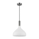 One Light Pendant<br /><span style="color:#4AB0CE;">Entrega: 4-10 dias en USA</span><br /><span style="color:#4AB0CE;font-size:60%;">PREGUNTE POR ENTREGA EN PANAMA</span><br />Collection: Belleview<br />Finish: Brushed Nickel/Opal Glass