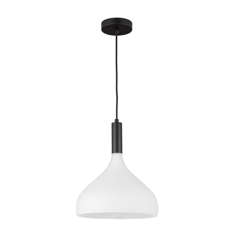 One Light Pendant<br /><span style="color:#4AB0CE;">Entrega: 4-10 dias en USA</span><br /><span style="color:#4AB0CE;font-size:60%;">PREGUNTE POR ENTREGA EN PANAMA</span><br />Collection: Belleview<br />Finish: Matte Black/Opal Glass