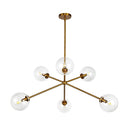 Six Light Chandelier<br /><span style="color:#4AB0CE;">Entrega: 4-10 dias en USA</span><br /><span style="color:#4AB0CE;font-size:60%;">PREGUNTE POR ENTREGA EN PANAMA</span><br />Collection: Cassia<br />Finish: Aged Gold/Clear Glass