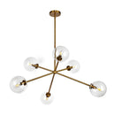 Six Light Chandelier<br /><span style="color:#4AB0CE;">Entrega: 4-10 dias en USA</span><br /><span style="color:#4AB0CE;font-size:60%;">PREGUNTE POR ENTREGA EN PANAMA</span><br />Collection: Cassia<br />Finish: Aged Gold/Clear Glass