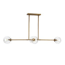 Four Light Linear Pendant<br /><span style="color:#4AB0CE;">Entrega: 4-10 dias en USA</span><br /><span style="color:#4AB0CE;font-size:60%;">PREGUNTE POR ENTREGA EN PANAMA</span><br />Collection: Cassia<br />Finish: Aged Gold/Clear Glass