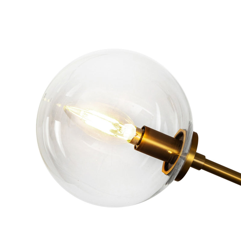 Alora - LP549448AGCL - Four Light Linear Pendant - Cassia - Aged Gold/Clear Glass