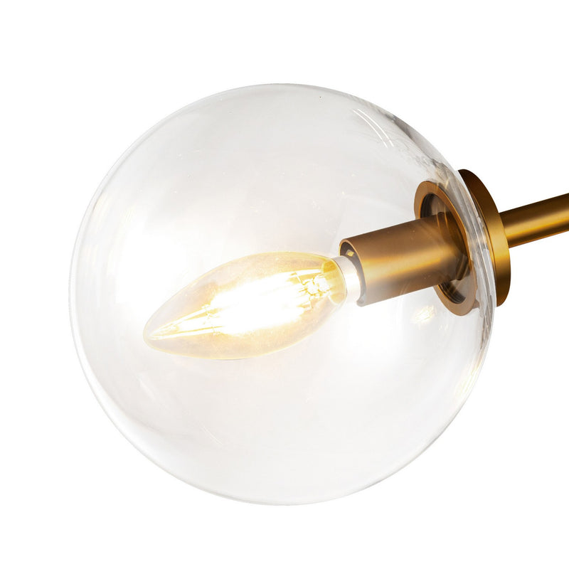 Alora - SF549315AGCL - Three Light Semi-Flush Mount - Cassia - Aged Brass/Clear Glass