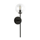 One Light Wall Vanity<br /><span style="color:#4AB0CE;">Entrega: 3-4 semanas en USA</span><br /><span style="color:#4AB0CE;font-size:60%;">PREGUNTE POR ENTREGA EN PANAMA</span><br />Collection: Cassia<br />Finish: Matte Black/Clear Glass