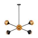Six Light Chandelier<br /><span style="color:#4AB0CE;">Entrega: 4-10 dias en USA</span><br /><span style="color:#4AB0CE;font-size:60%;">PREGUNTE POR ENTREGA EN PANAMA</span><br />Collection: Daphne<br />Finish: Matte Black/Brown Cotton Rope